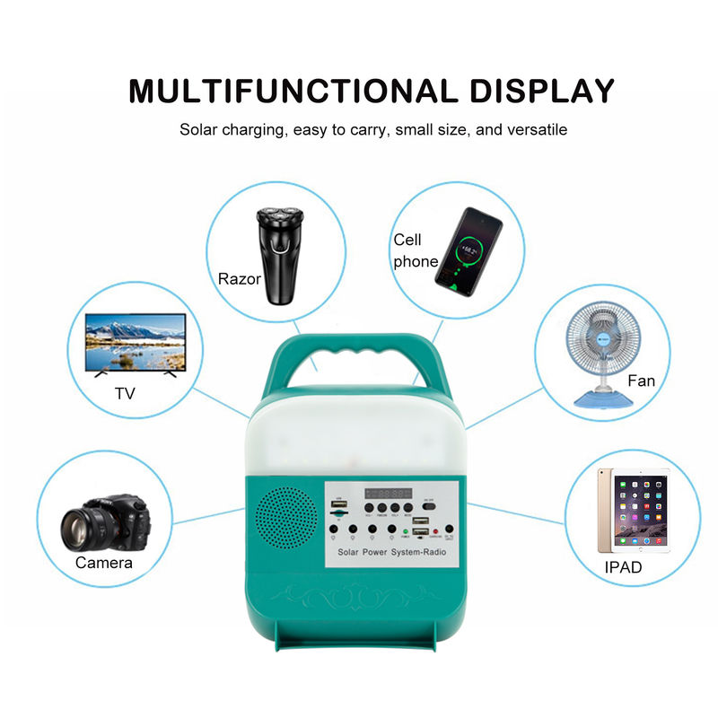 Sistema de energia Mp3 de Mini Portable Solar Home Lighting para a liga de alumínio exterior