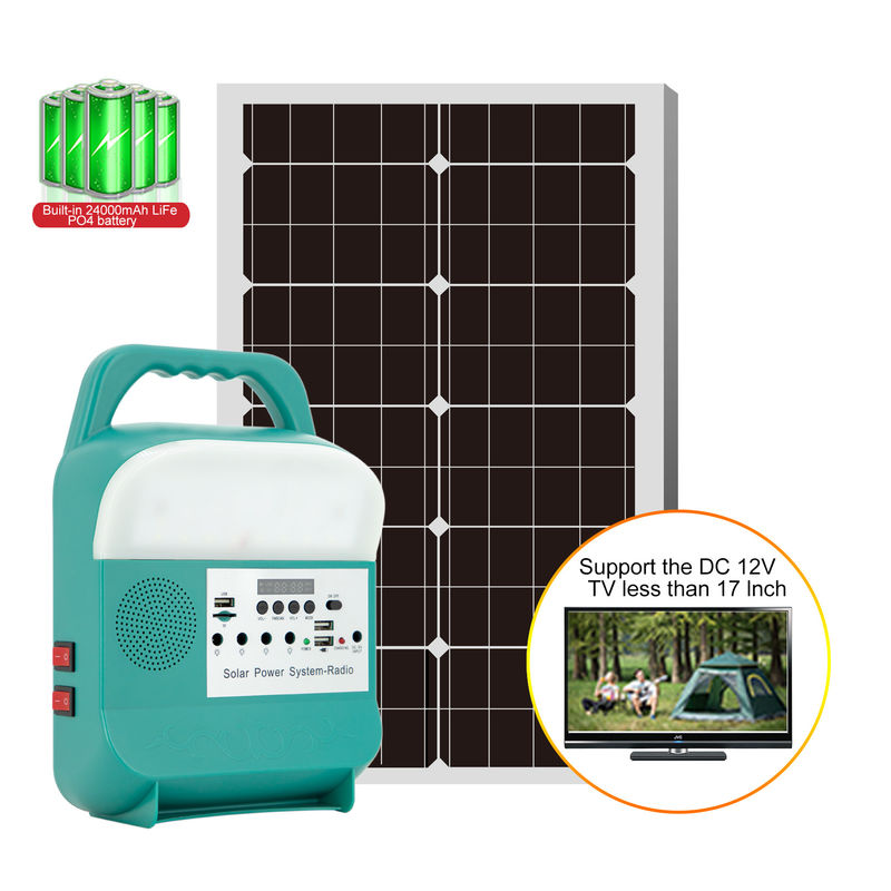 Mini Home Solar Lighting System portátil com o gerador de acampamento exterior do rádio de FM