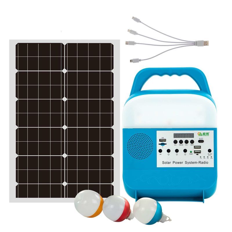 Sistema de iluminação de Mini Portable Solar Power Energy com luz conduzida para o telefone celular