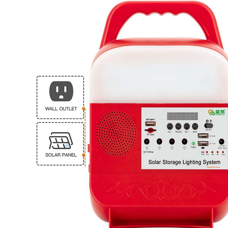 O sistema de energia solar Mini Portable da iluminação da C.C. da casa 12v 25w levanta a casa portátil Mp3