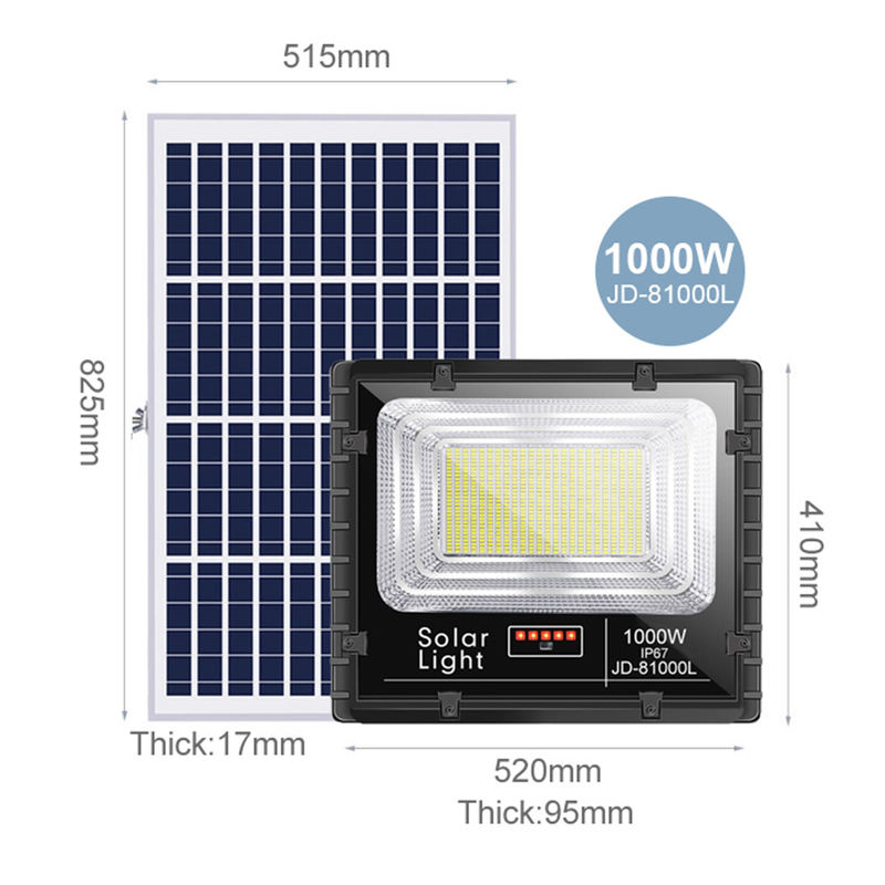 Do poder solar da luz de inundação do ODM 300W a lâmpada exterior Ip65 remoto 100w impermeável 500w conduziu