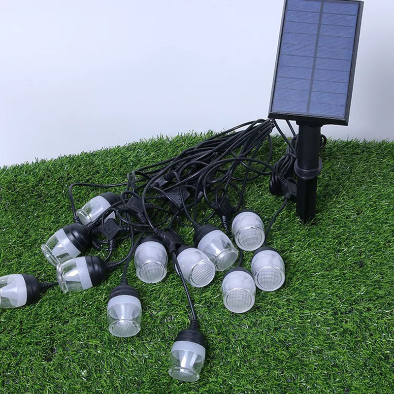 Lâmpadas vintage solares ao ar livre luzes de corda decorativas à prova d'água led para pátio