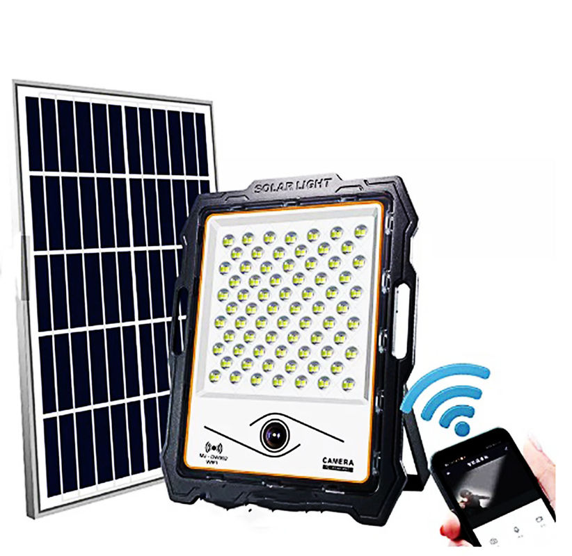 Luzes solares de segurança LED 100 W com câmera de vídeo BSOD Street Motion portátil PIR remoto
