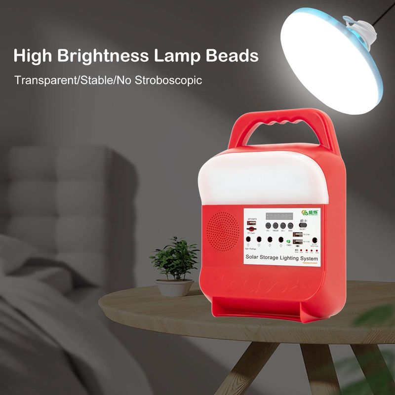Sistema de energia portátil da iluminação de Mini Solar Powered Supply Backup da casa pequena com diodo emissor de luz