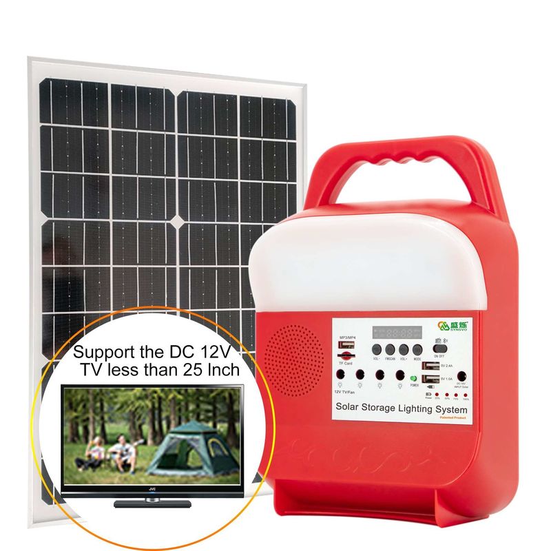Projetor solar portátil todo da luz de aviso do trabalho da casa em um sistema Kit With Data Cable
