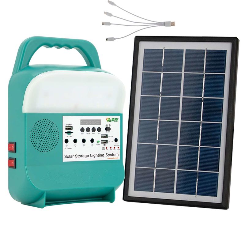 Sistema de energia de Mini Portable Small Solar Generator com rádio Blubs para a casa