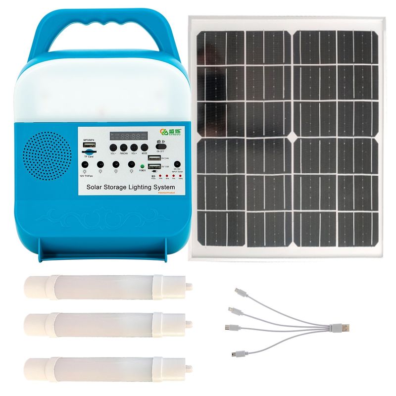 Jogos de Mini Portable Solar Power Light com o rádio de 3 diodos emissores de luz para África rural