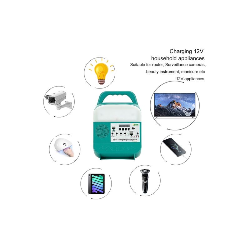 central elétrica de energias solares portátil de 80W 10000mAh com o gerador da bateria da luz do diodo emissor de luz da C.C. USB
