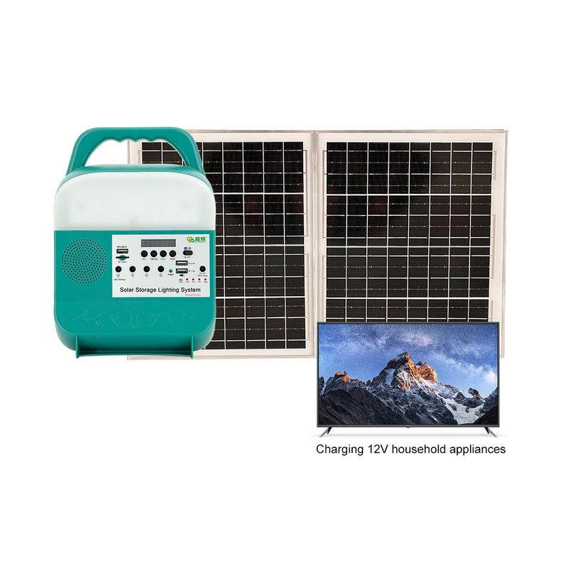 central elétrica de energias solares portátil de 80W 10000mAh com o gerador da bateria da luz do diodo emissor de luz da C.C. USB