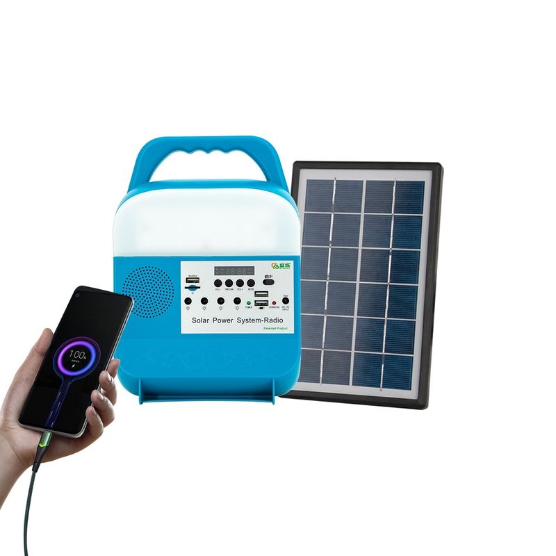 o diodo emissor de luz posto solar do de alta capacidade 3W ilumina o banco portátil do portátil para acampar