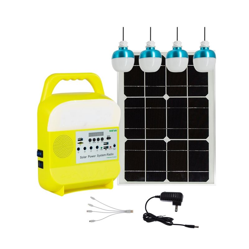 Luz de emergência conduzida solar portátil recarregável com função 20W do banco do poder do bulbo da C.C.