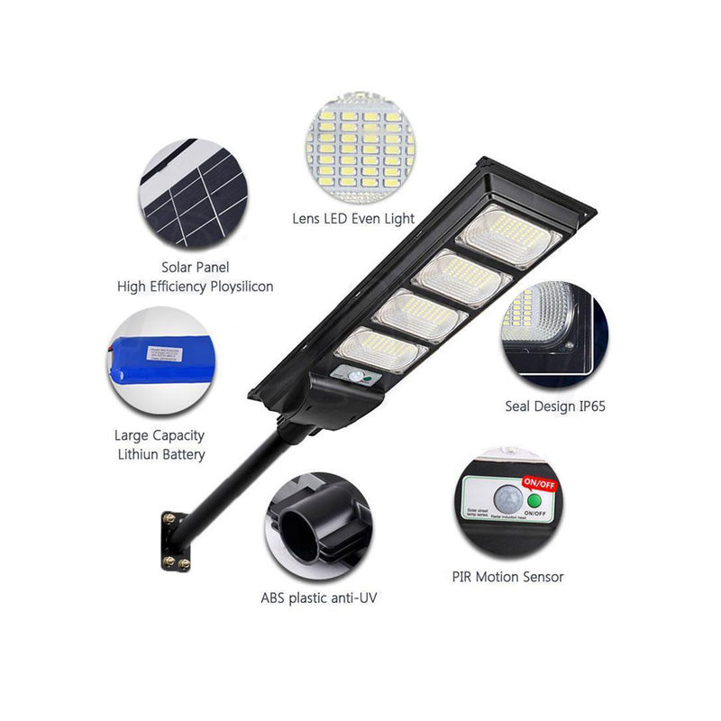 Energias solares da luz de rua do diodo emissor de luz com do lúmen alto impermeável de controle remoto da lâmpada do sensor de Polo luz de rua solar conduzida exterior