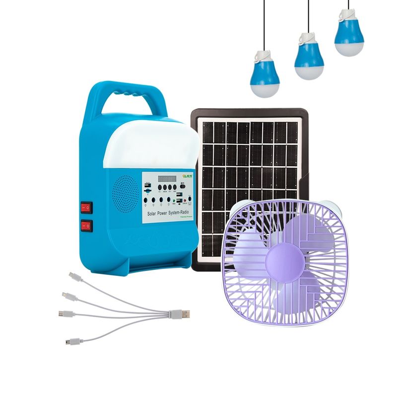 Sistema de iluminação solar de Kit With Speaker Solar Energy das energias solares do sistema de gerador 5W dos sistemas de iluminação das energias solares
