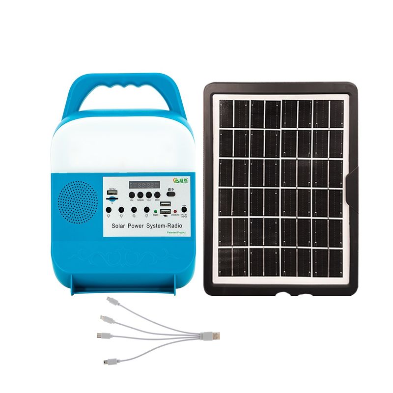 Sistema de iluminação solar de Kit With Speaker Solar Energy das energias solares do sistema de gerador 5W dos sistemas de iluminação das energias solares