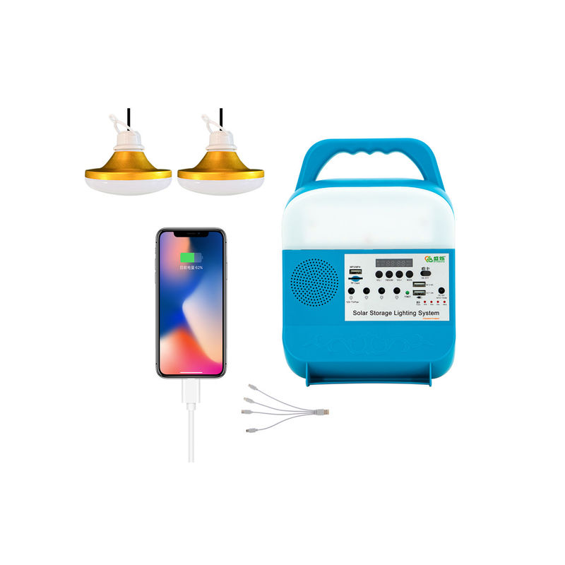 Gerador solar da bateria de lítio para poderes de emergência de acampamento para a tevê com fã