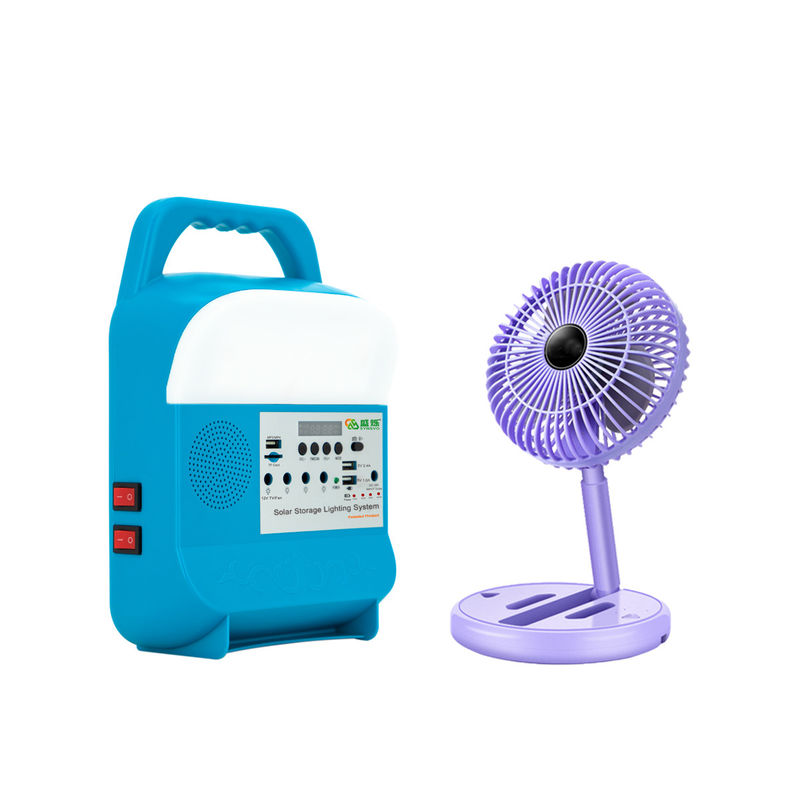 Gerador solar da bateria de lítio para poderes de emergência de acampamento para a tevê com fã