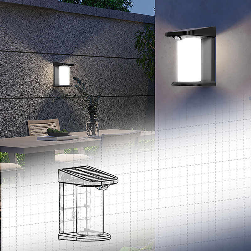 Luz solar de parede CRI 80 6000K-6500K Branco neutro -5-50°C Sensor de movimento decorativo Ação Luz solar montada na parede