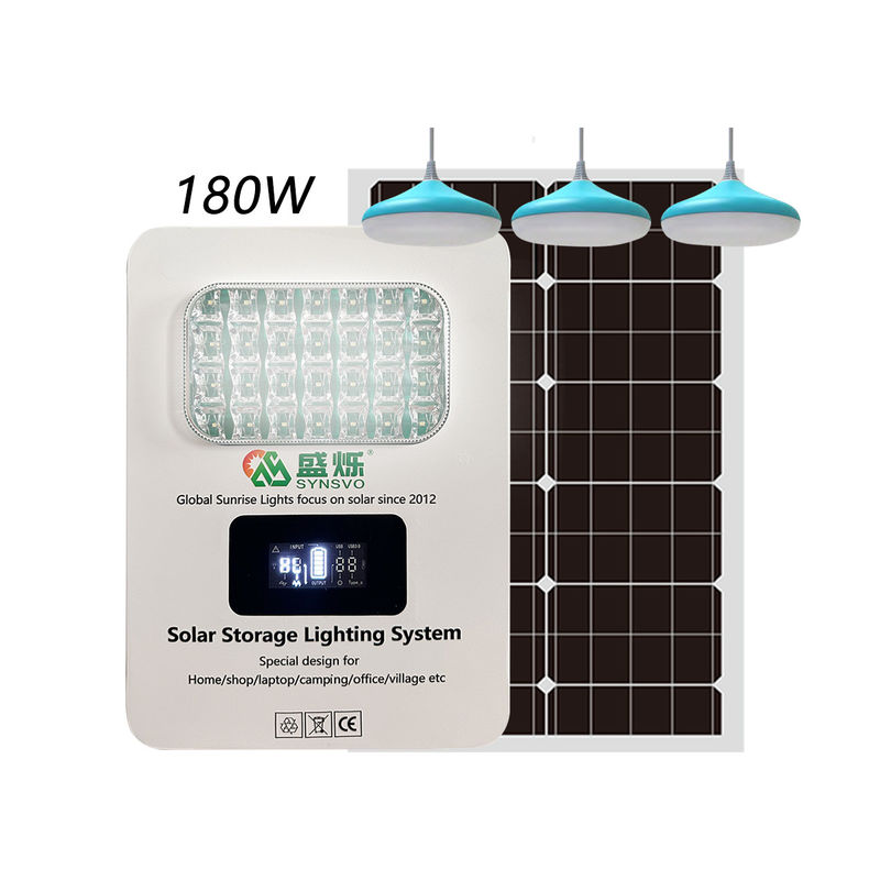 Gerador de energia de inversor solar de lâmpada LED de 6W com sistema doméstico 3PCS certificado pela ISO
