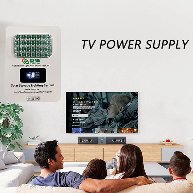 IP65 40W/60W 16V Sistema de energia do painel solar com desligado na rede Inverter solar com bateria de lítio