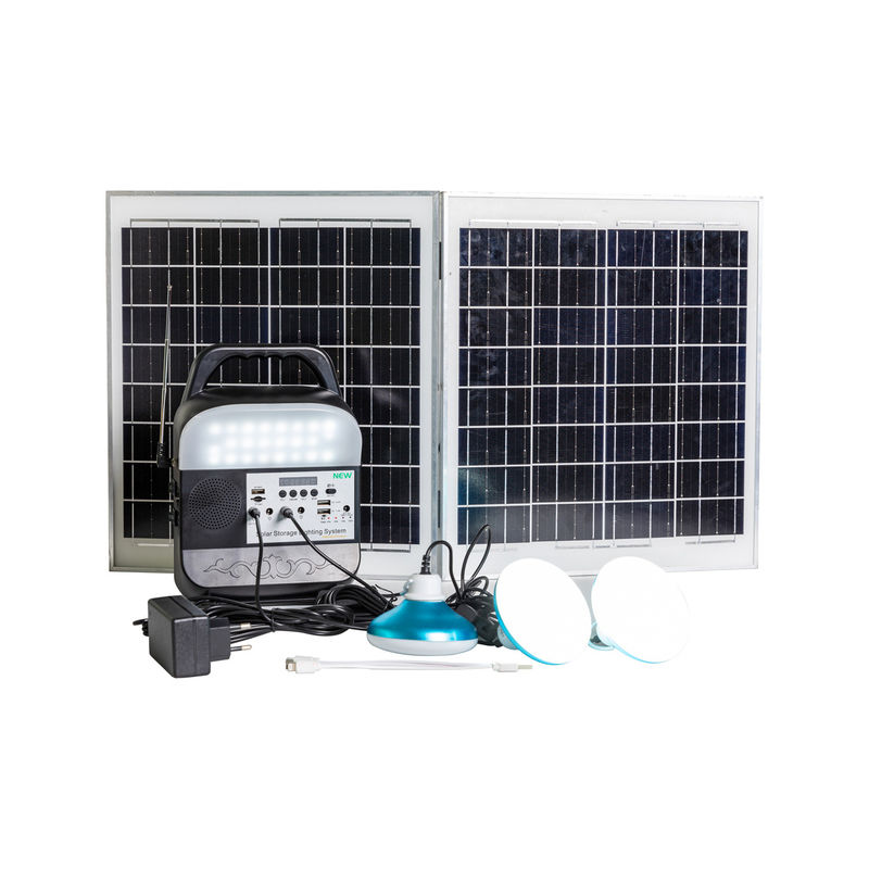 45W 16V Sistema de iluminação solar para casa TV e ventilador para energia fora da rede confiável Mini portátil 12v Dc