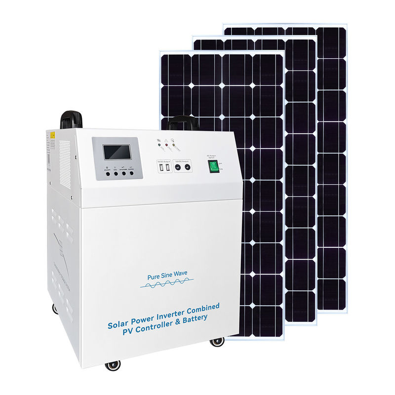 Geradores de painéis solares de 100W 50Hz/60Hz com sistema de energia de iluminação a bateria com certificação ISO