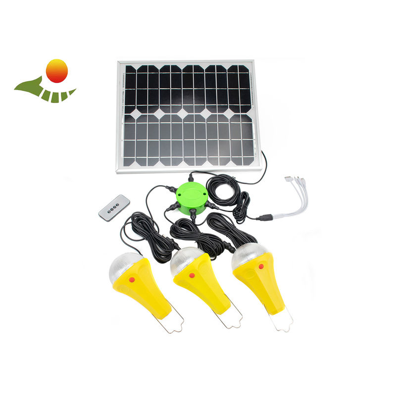 Lâmpadas a energia solar para casa com interruptor de botão em interiores