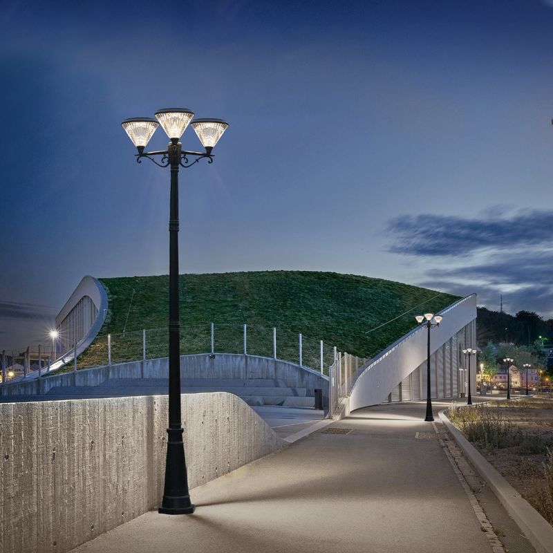 O jardim solar da luz solar exterior do caminho da paisagem do diodo emissor de luz IP65 ilumina 3 lâmpadas principais