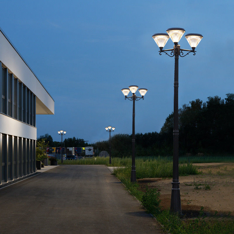O jardim solar da luz solar exterior do caminho da paisagem do diodo emissor de luz IP65 ilumina 3 lâmpadas principais