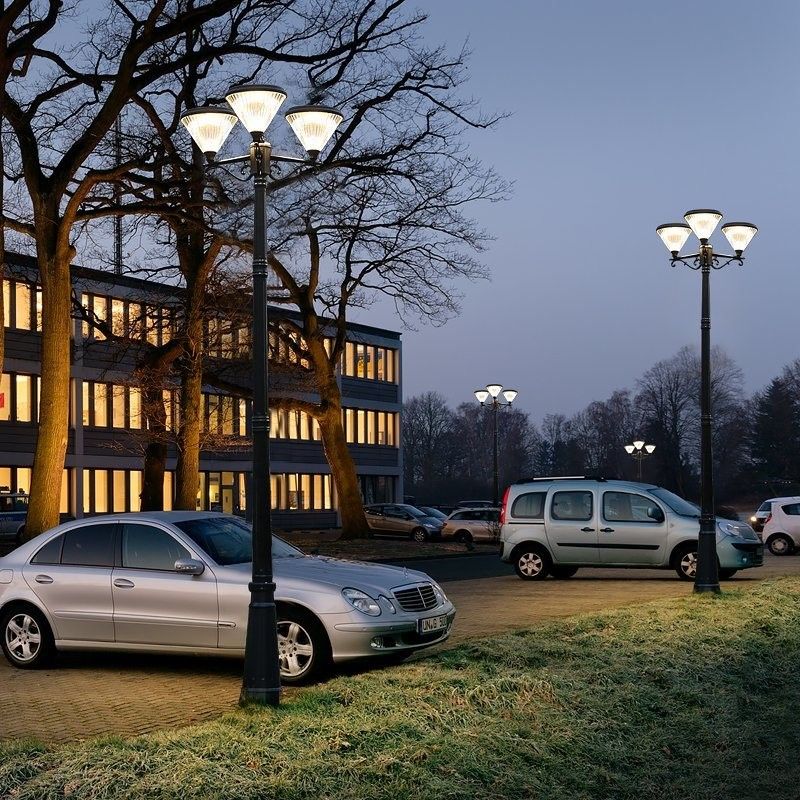O jardim solar da luz solar exterior do caminho da paisagem do diodo emissor de luz IP65 ilumina 3 lâmpadas principais