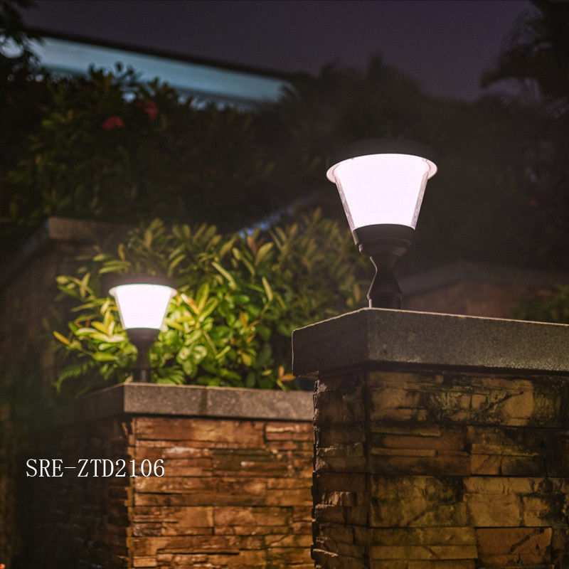 Lâmpada impermeável da coluna do diodo emissor de luz Soalr da decoração da luz da coluna da luz solar do jardim