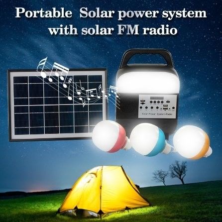 Fonte solar dos poderes de emergência do sistema de iluminação da casa/fonte de alimentação de acampamento/iluminação solar área remota com