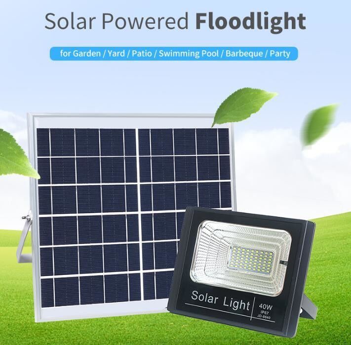 do jardim solar da luz de inundação de 100W Jd-8840 economia de energia branca fresca do diodo emissor de luz 8PCS solar