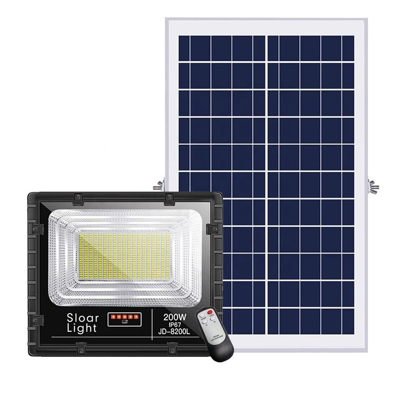 Sensor de movimento solar exterior da luz de inundação do jardim do diodo emissor de luz posto com controle claro esperto