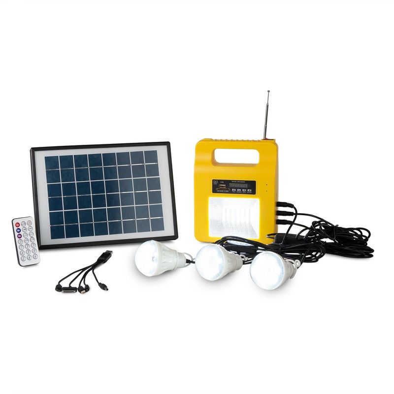 Falho elétrico luzes de emergência solares de 5 watts com carregador do telefone celular