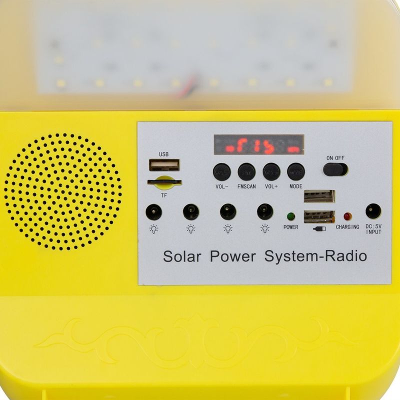 Sistema de iluminação portátil do painel solar de sistema solar da C.C. para o carregador solar da casa