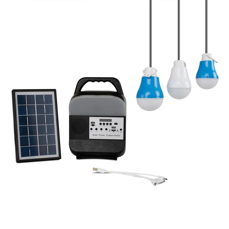 Jogos de iluminação solares portáteis/painéis solares para o sistema de iluminação SRE-583 da casa