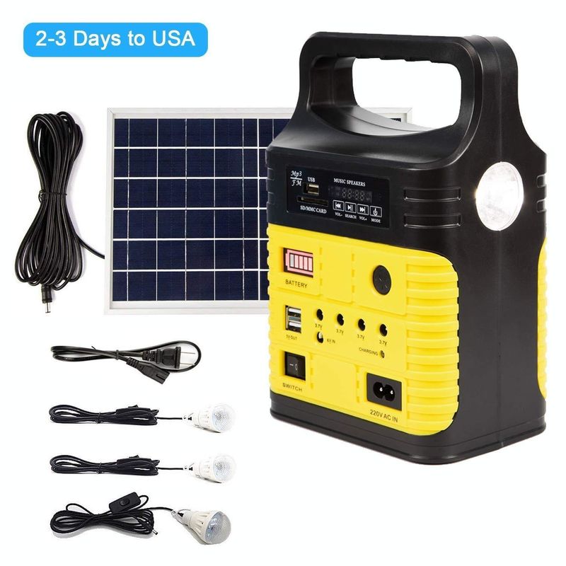 Jogo solar do rádio solar de FM fora da luz solar solar Kit Global Sunrise Lights da casa do sistema 10W da grade