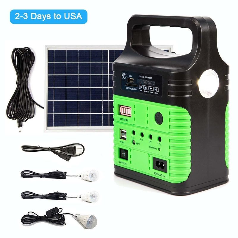 Jogo solar do rádio solar de FM fora da luz solar solar Kit Global Sunrise Lights da casa do sistema 10W da grade