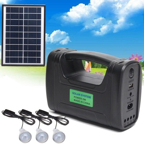 Iluminação solar interna Kit With do diodo emissor de luz 3W 4W 5W de 12PCS SMD	4Ah Batttery acidificado ao chumbo