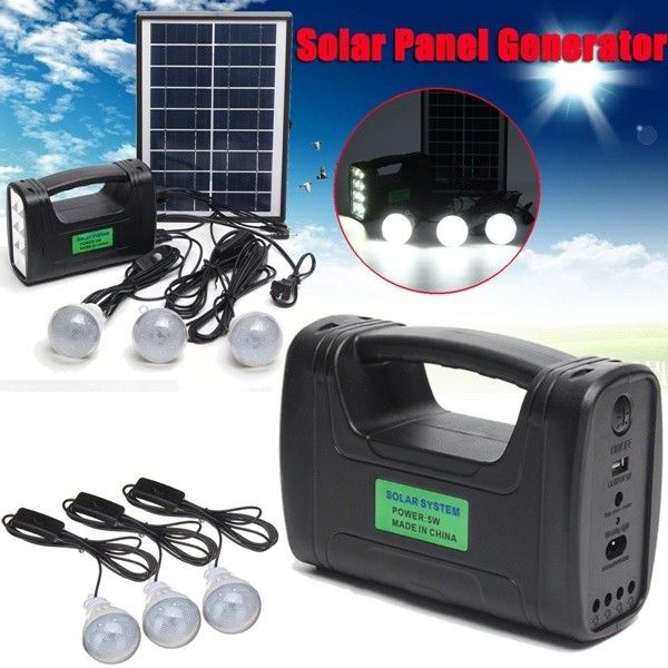 Iluminação solar interna Kit With do diodo emissor de luz 3W 4W 5W de 12PCS SMD	4Ah Batttery acidificado ao chumbo