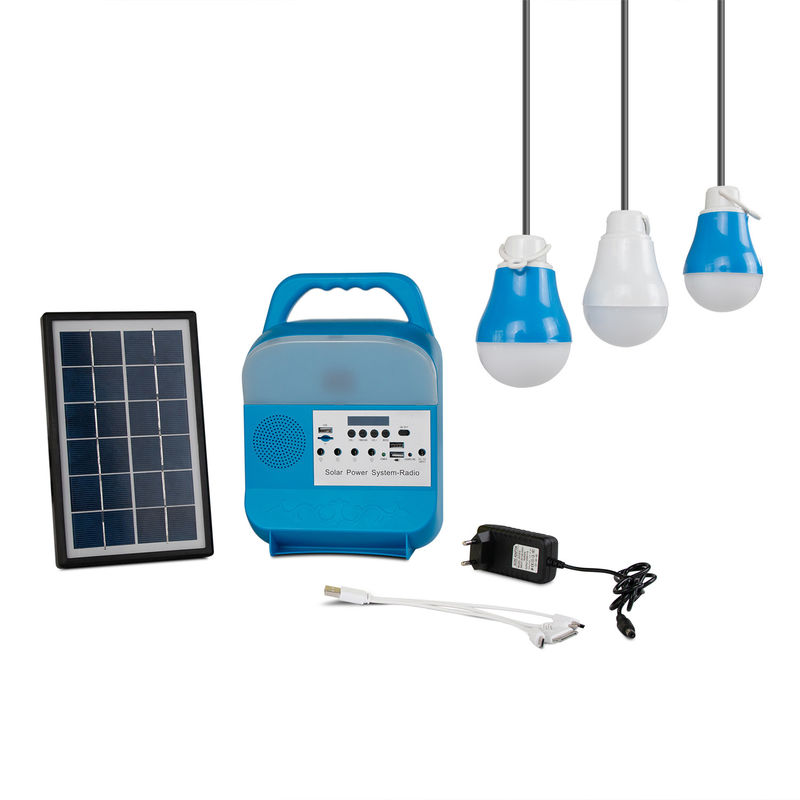 Jogos solares exteriores do painel solar de sistema de iluminação do bulbo 9W*3PCS plástico para luzes do jardim