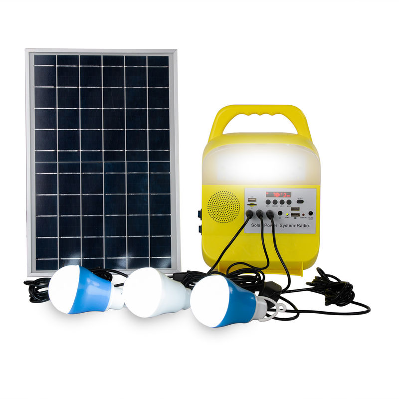 Jogos solares exteriores do painel solar de sistema de iluminação do bulbo 9W*3PCS plástico para luzes do jardim