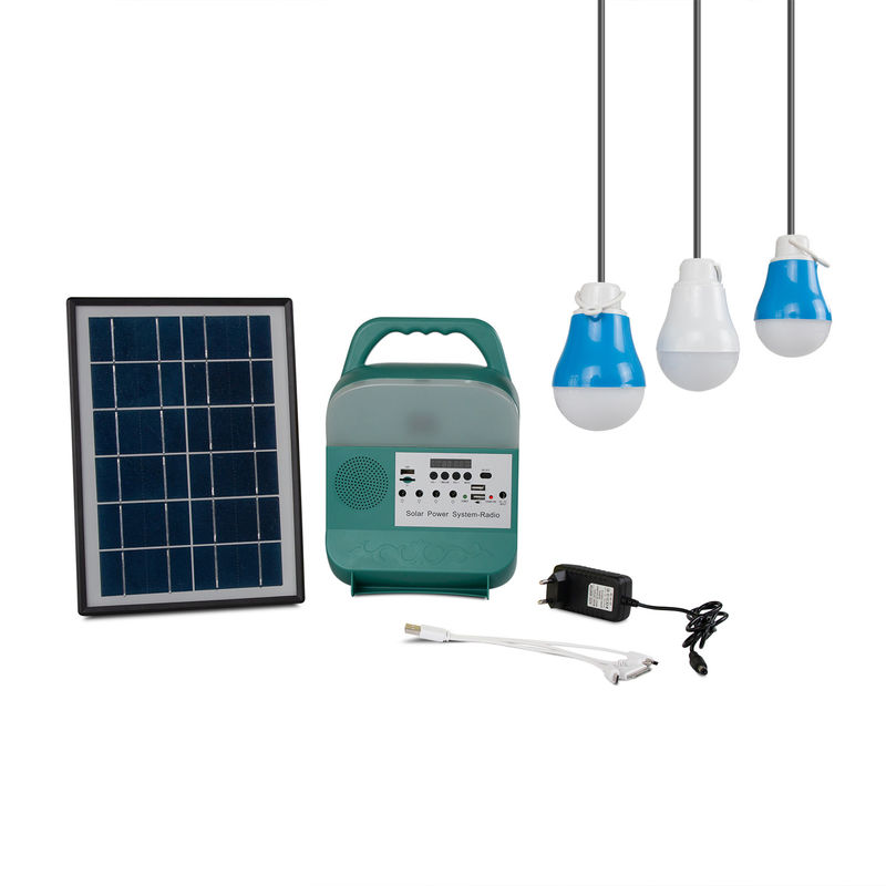 Jogos solares exteriores do painel solar de sistema de iluminação do bulbo 9W*3PCS plástico para luzes do jardim