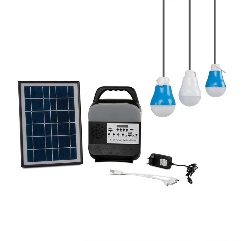 Jogos solares exteriores do painel solar de sistema de iluminação do bulbo 9W*3PCS plástico para luzes do jardim