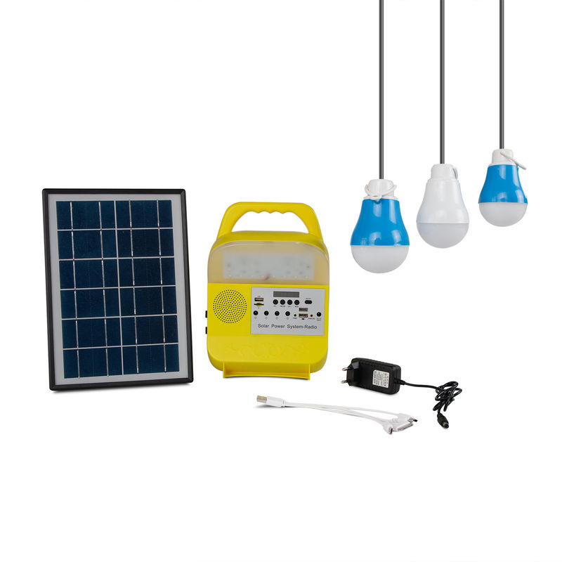 Jogos solares exteriores do painel solar de sistema de iluminação do bulbo 9W*3PCS plástico para luzes do jardim