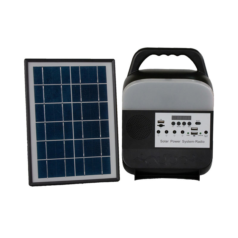 Luzes coloridas solares portáteis da leitura do sistema de iluminação da casa de 6 volts com painel solar