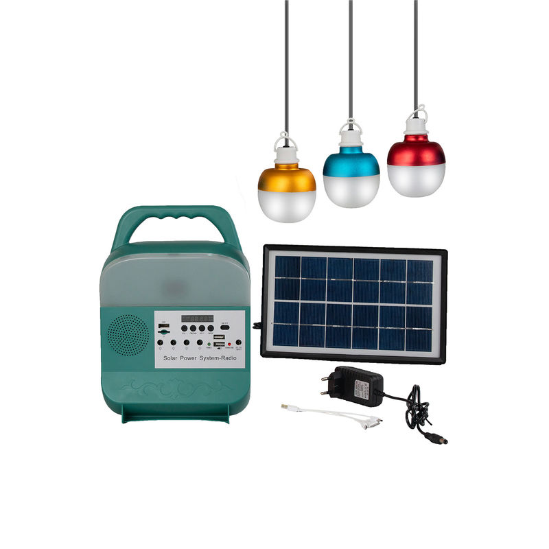 50000H 3 ilumina o mini sistema de iluminação do painel solar do sistema 3W 6V das energias solares da C.C.