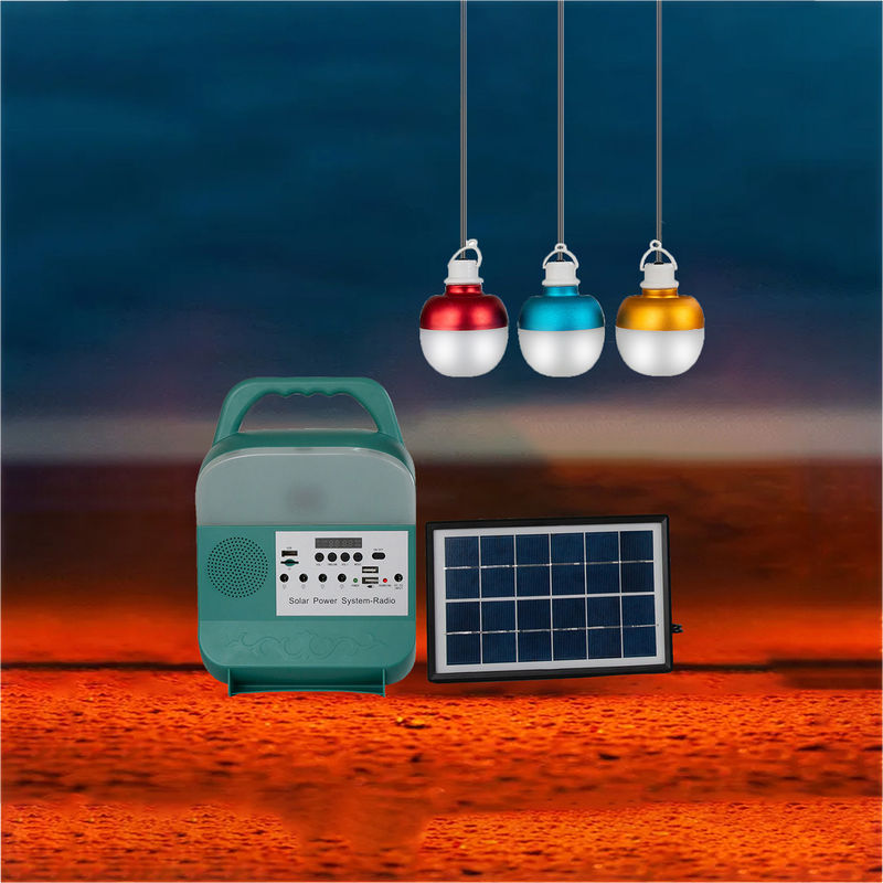 50000H 3 ilumina o mini sistema de iluminação do painel solar do sistema 3W 6V das energias solares da C.C.