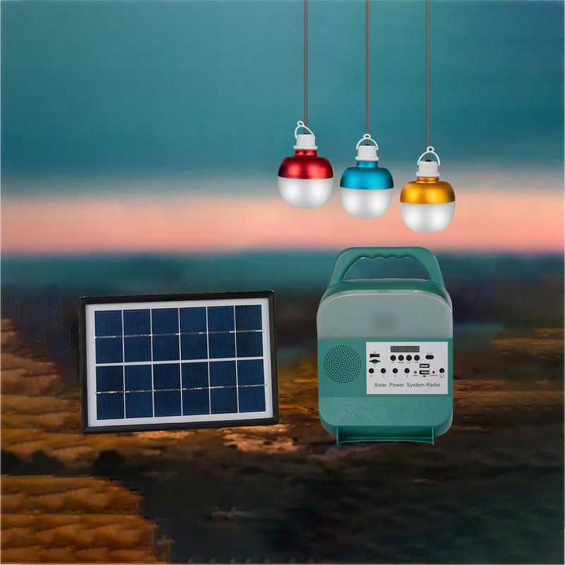 50000H 3 ilumina o mini sistema de iluminação do painel solar do sistema 3W 6V das energias solares da C.C.