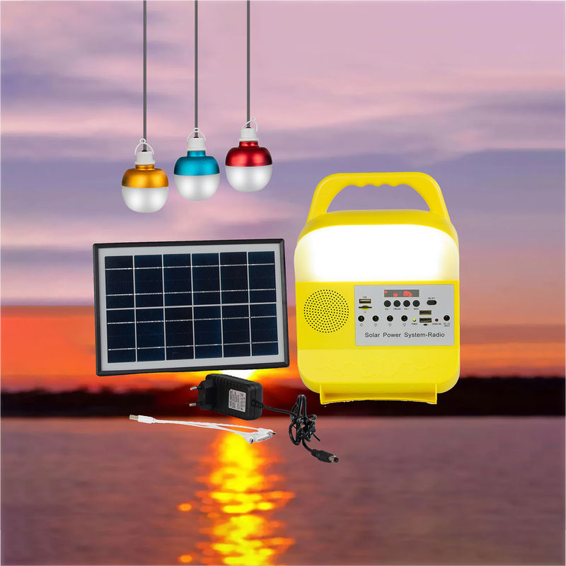 luzes de emergência solares de 5W 6V 3PCS para áreas da falta do poder